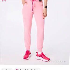 Figs fight club pink Zamora joggers